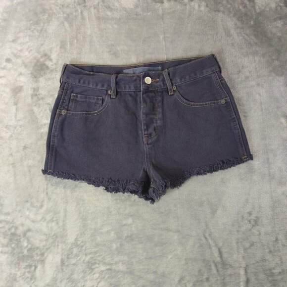 Melville Pants - Melville Women 27 Denim HighRise Frayed Cutoff DaisyDuke Jean Shorts 100% Cotton